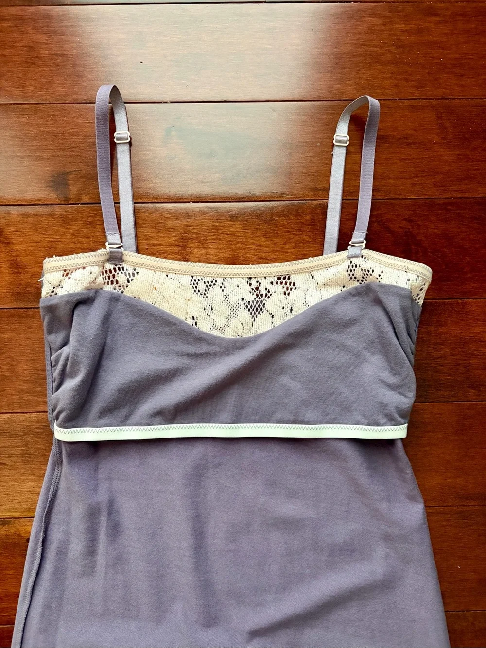 Free People Lace Trim Camisole Slip in Mushroom